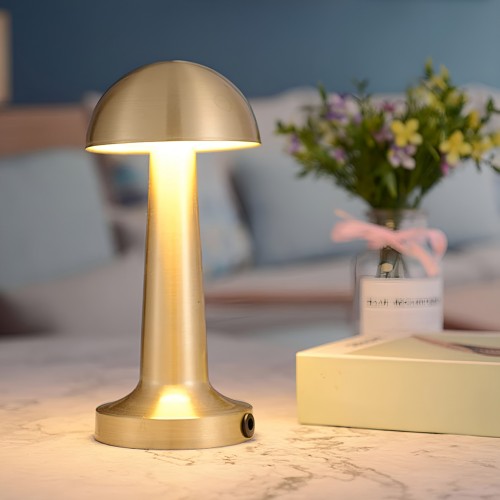 Cata Lizbon Şarjlı Dokunmatik Masa Lambası 3 Renk Yanma Modlu Gold Renk CT-8429