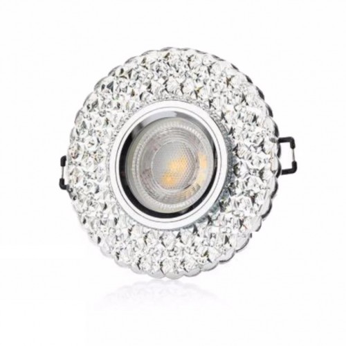 Cata İpek Led Çerçeveli Kristal Yuvarlak Dekoratif Cam Spot ct-6639