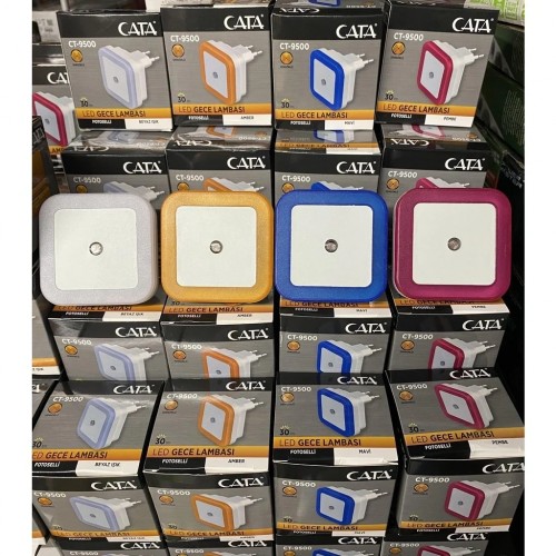 Cata 1W Pembe Renk Sensörlü Fotoselli Gece Lambası ct-9500