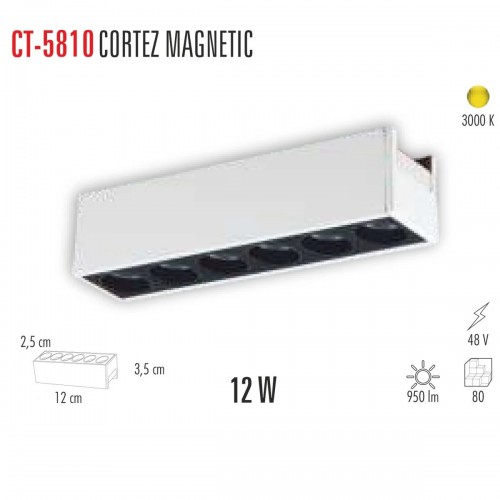 Cata Cortez 12 W Magnet Ray Armatür Aydınlatma Beyaz Kasa Gün Işığı ct-5810